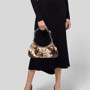 Francesco Biasia Olga Heaven Cuoio Animal Leather Bag Shoulder Handbag Purse NEW